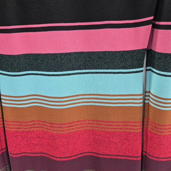 STAUD Women's XL Clara Stripe Cutout Ribbed Long Sleeve Sweater Dress - Picture 5 of 7